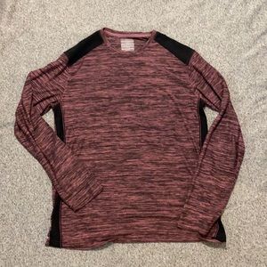 Burnside Maroon & Black Long Sleeve Shirt
